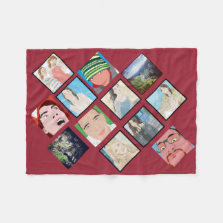 Polaire Couverture faite sur commande rouge d'ouatine de