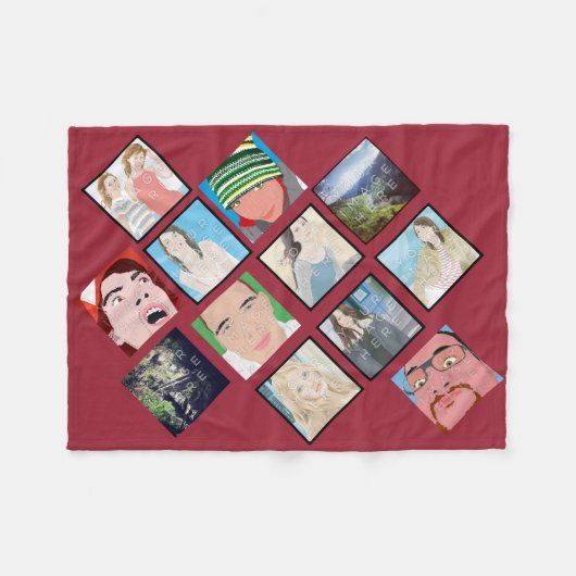 Polaire Couverture faite sur commande rouge d'ouatine de (Devant (Horizontal))