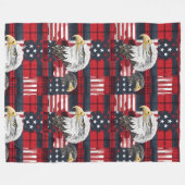 Polaire Couverture Fierté Aigle Héritage Américain (Devant (Horizontal))