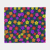 Polaire Couverture Fleece Fleur (Devant (Horizontal))