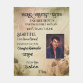 Polaire Couverture Fleece la plus grande Soeur du monde (Devant)