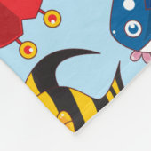 Polaire Couverture Fleece Poissons d'Océan (Coin)