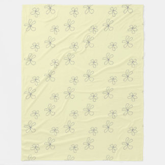 Polaire couverture fleur jaune