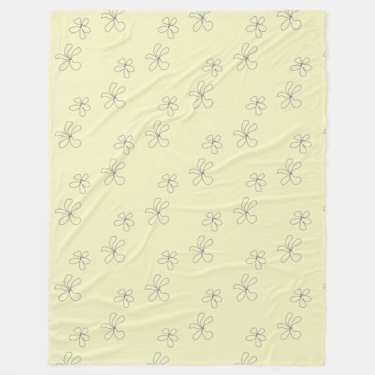 Polaire couverture fleur jaune (Devant)