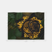 Polaire Couverture Fleur Rose Imprimé Léopard (Devant (Horizontal))