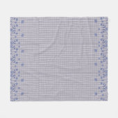 Polaire Couverture fleurie à damiers violet (Devant (Horizontal))