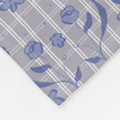 Polaire Couverture fleurie à damiers violet (Coin)