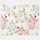 Polaire couverture fleurie bien-aimée (Devant (Horizontal))