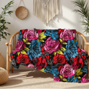 Polaire Couverture fleurie fleurie de Punk gras
