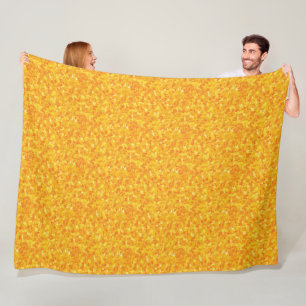 Polaire Couverture fleurie orange
