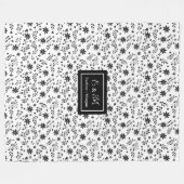 Polaire Couverture Fleurie Teintes Grises Moderne Nom Pers (Devant (Horizontal))