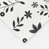 Polaire Couverture Fleurie Teintes Grises Moderne Nom Pers (Coin)