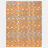 Polaire Couverture Fleurs Rétro Style Brun Terracotta (Devant)