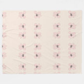Polaire couverture fleurs roses (Devant (Horizontal))