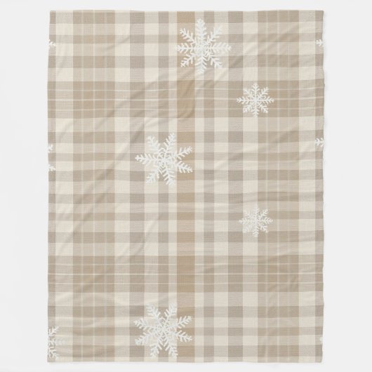 Polaire Couverture flocon de neige à carreaux Gingham – Be (Devant)