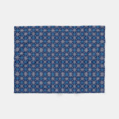 Polaire Couverture Flocon de Neige Bleu Hiver (Devant (Horizontal))