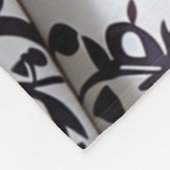 Polaire Couverture florale blanche noire (Coin)