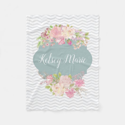 Polaire Couverture florale d'aquarelle (Devant)