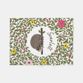 Polaire Couverture florale d'ouatine de filles de verdure (Devant (Horizontal))