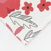 Polaire Couverture florale d'ouatine de pavot rouge (Coin)