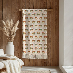 Polaire Couverture florale en cuivre, style bohème pastel 