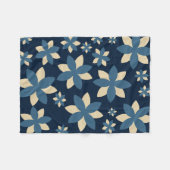 Polaire Couverture florale en fleurs de minuit (Devant (Horizontal))
