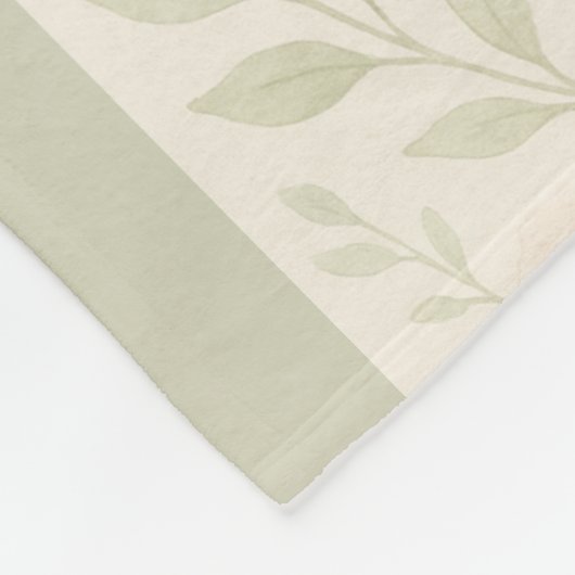 Polaire Couverture florale Pastel Crémeux - Soft & Elegant (Coin)