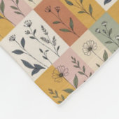 Polaire Couverture florale patchwork botanique vintage (Coin)