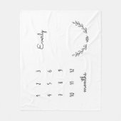 Polaire Couverture florale personnalisée (Devant)