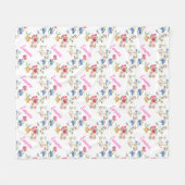Polaire Couverture florale personnalisée (Devant (Horizontal))