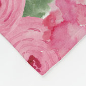 Polaire Couverture florale personnalisée d'aquarelle (Coin)