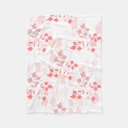 Polaire Couverture florale rose (Devant)