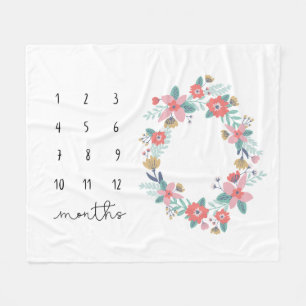 Polaire Couverture florale rose d'étape importante