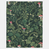 Polaire Couverture Forêt de Champignons | Botanique Vert F (Devant)
