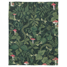 Couverture Forêt de Champignons | Botanique Vert F