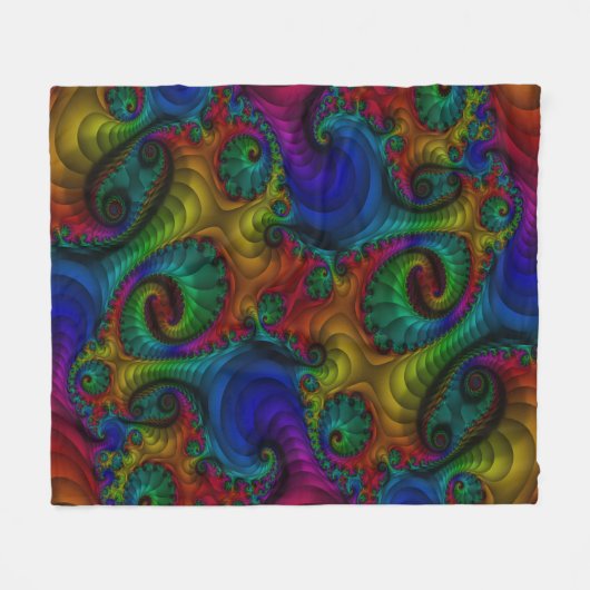 Polaire Couverture fractale 2 (Devant (Horizontal))