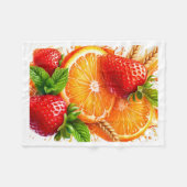 Polaire Couverture Fraîche Orange Fraise (Devant (Horizontal))