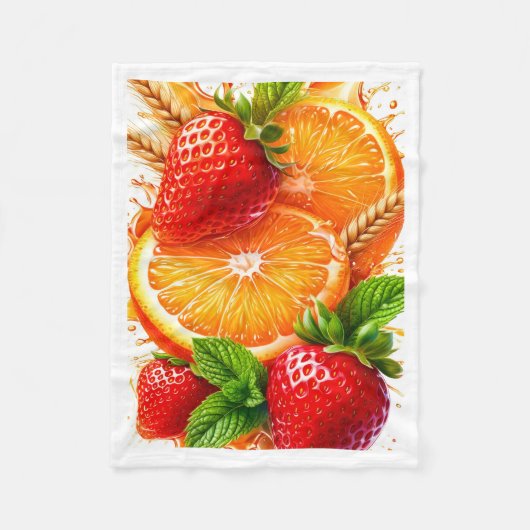Polaire Couverture Fraîche Orange Fraise (Devant)