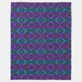 Polaire Couverture géométrique à pixels rose, violet et bl (Devant)