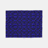 Polaire Couverture géométrique bleue et noire (Devant (Horizontal))