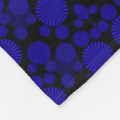 Polaire Couverture géométrique bleue et noire (Coin)