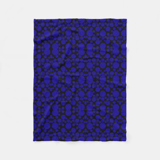 Polaire Couverture géométrique bleue et noire (Devant)