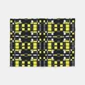 Polaire Couverture géométrique jaune et noire (Devant (Horizontal))