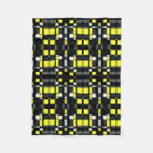 Polaire Couverture géométrique jaune et noire (Devant)