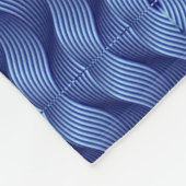 Polaire Couverture géométrique tissée bleue (Coin)