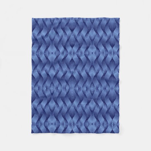 Polaire Couverture géométrique tissée bleue (Devant)
