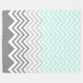Polaire couverture gris turquoise chevron (Devant (Horizontal))