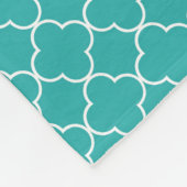 Polaire Couverture grise turquoise de monogramme de motif (Coin)
