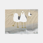 Polaire Couverture idiote d'ouatine de mouettes (Devant (Horizontal))