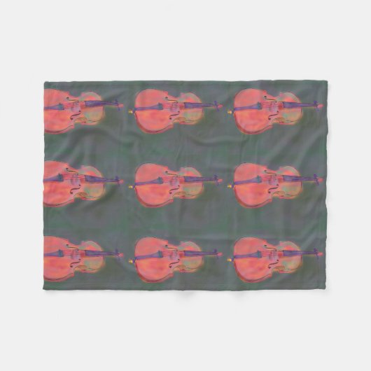 Polaire Couverture impressionniste de violoncelle (Devant (Horizontal))